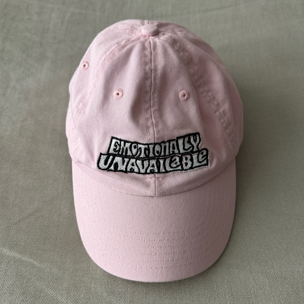 Emotionally Unavailable Retro Wordmark Hat